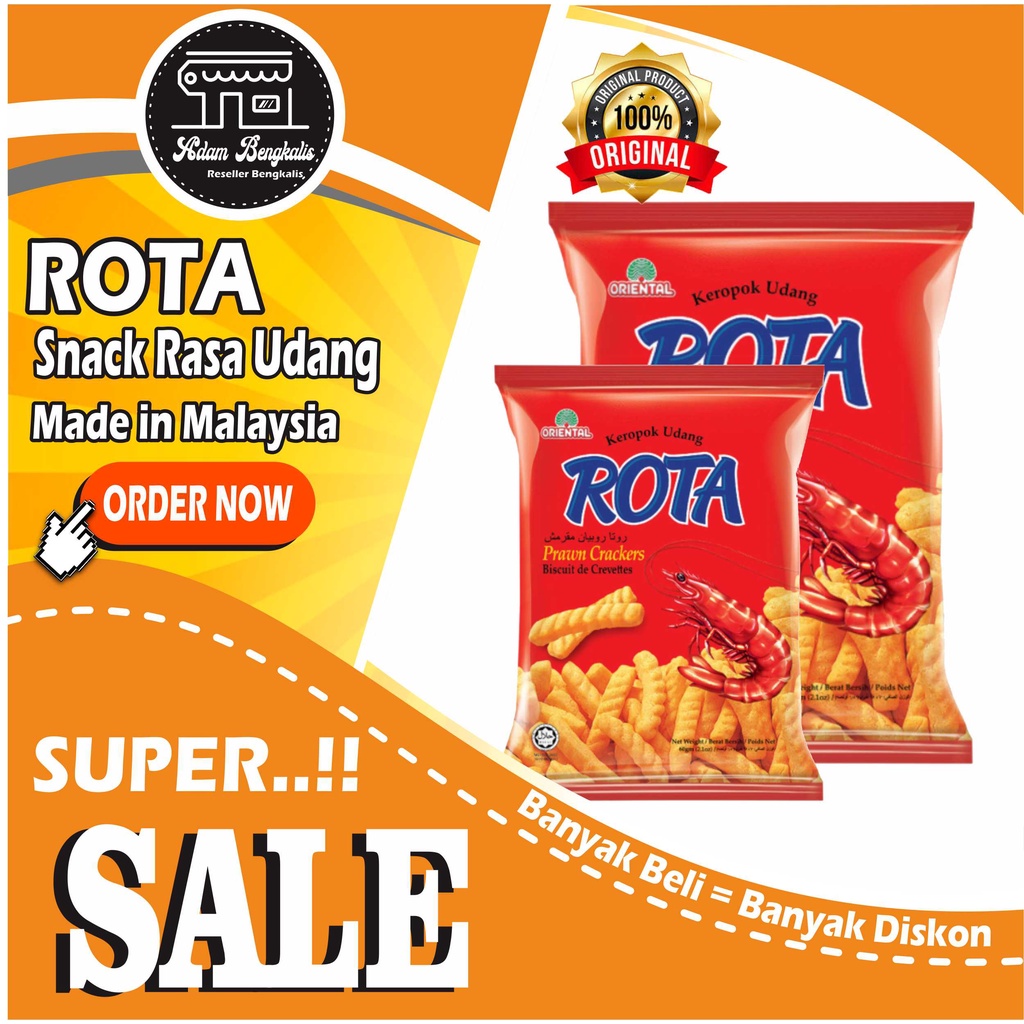 

Snack ROTA Rasa Udang 60gr - Produk Asli Malaysia