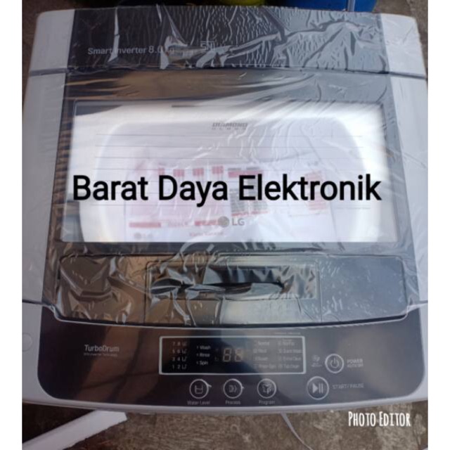 LG Mesin Cuci 1 Tabung Inverter T2108VSPCK (8kg) dan T2185VSPCK (8.5kg) Mesin Cuci Top Load [1 Tabun