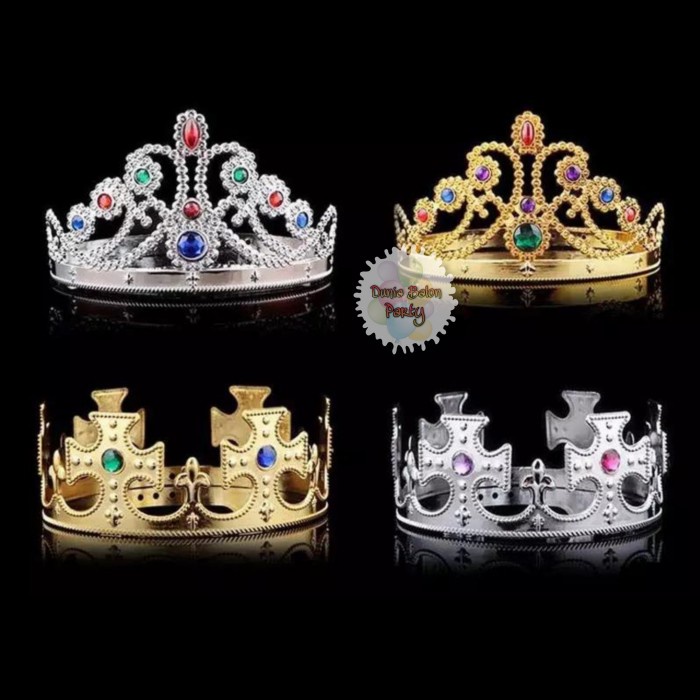 Mahkota Pesta / Ratu, Crown Party King / Queen ( Gold &amp; Silver)