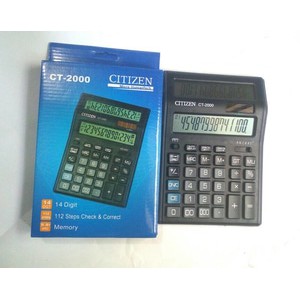 

Kalkulator Kasir DUAL SCREEN 14 Digit CITIZEN JUMBO CT-2000