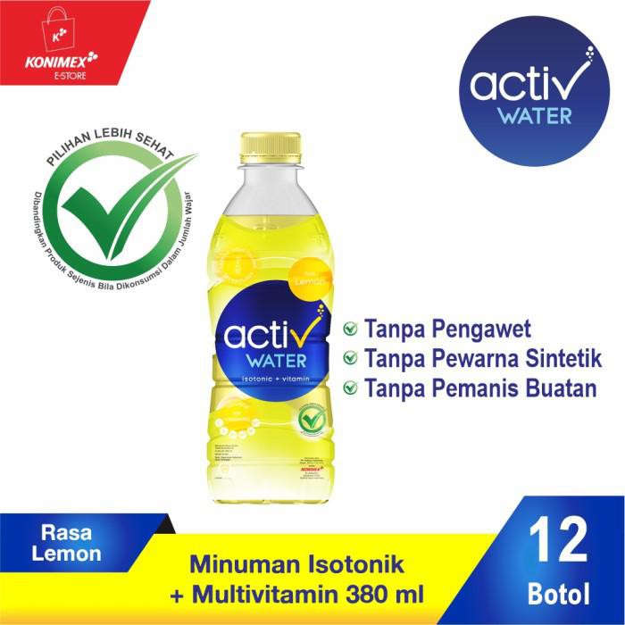 

ACTIV WATER LEMON MINUMAN ISOTONIK+MULTIVITAMIN BOTOL 380 ML ISI 12