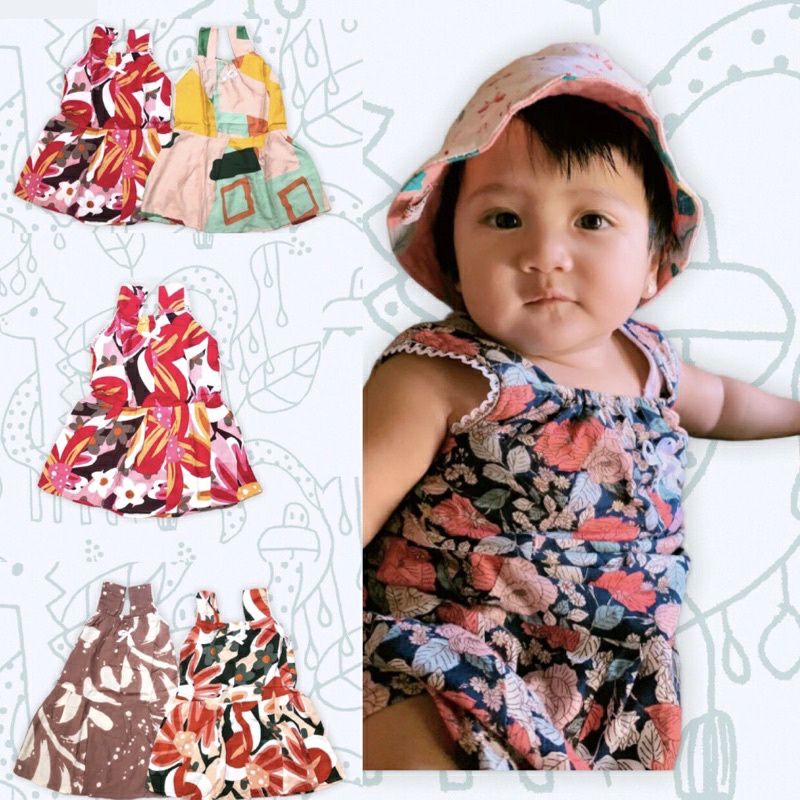Daster batik anak ± 0-3 tahun Daster anak dress anakHarian santai baju anak baju tidur anak dress ba