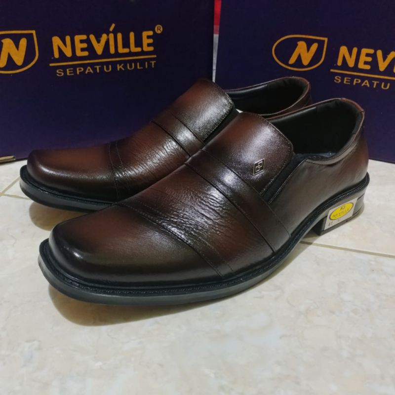 Neville Sepatu Pantofel Kulit Asli Pria Sepatu Formal Kantoran Elegan Murah Kode NV3