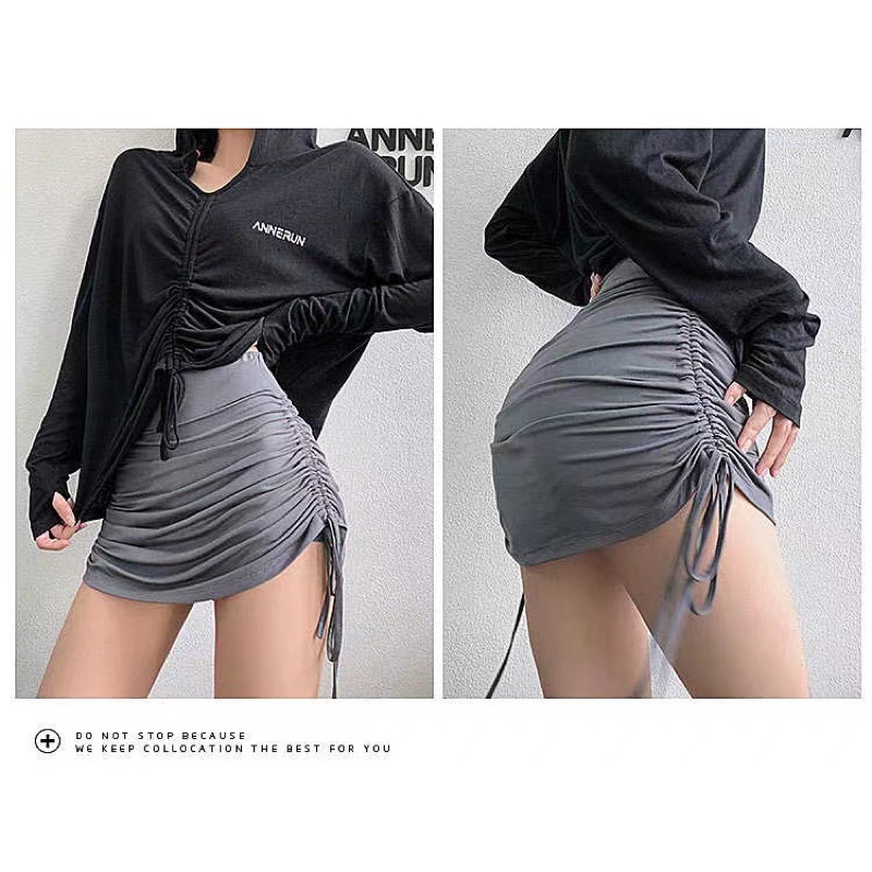 H7 MS4/17 Korean sexy mini skirt dalaman celana / Rok celana pendek gym tali serut