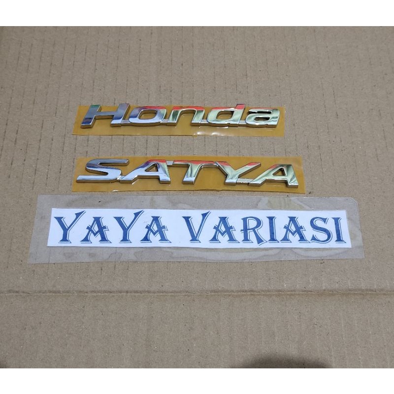 Jual Emblem Tulisan Honda Satya Chrom Original Shopee Indonesia