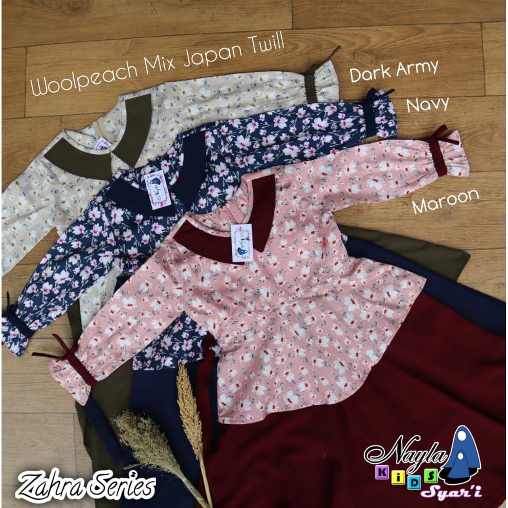 Gamis Anak Zahra Bunga By Nayla Kids
