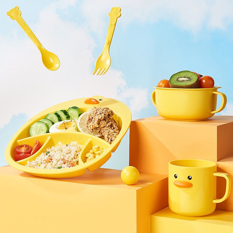 Tempat Makan Anak Bayi Lucu Peralatan Makan Bayi Piring Anak 1 Set isi 5