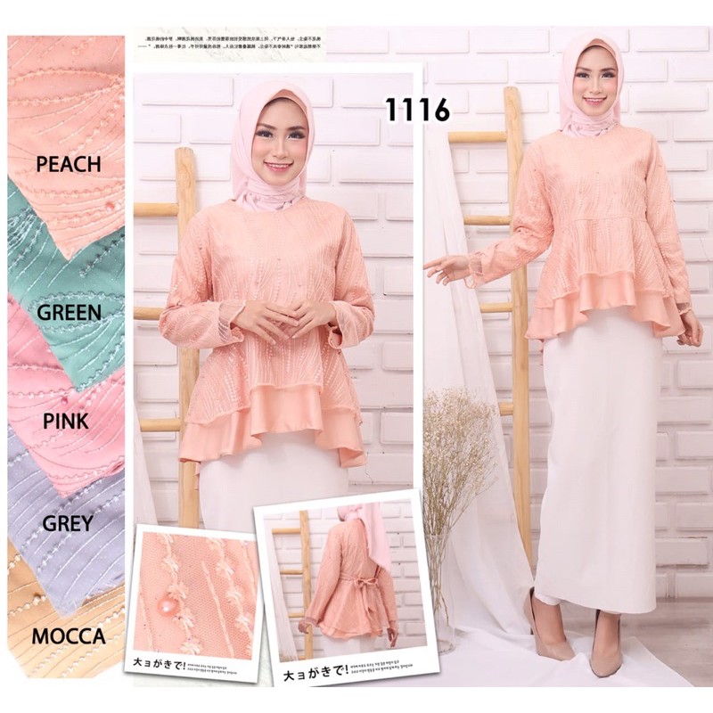 blus atasan tile model kebaya modern dan trendi