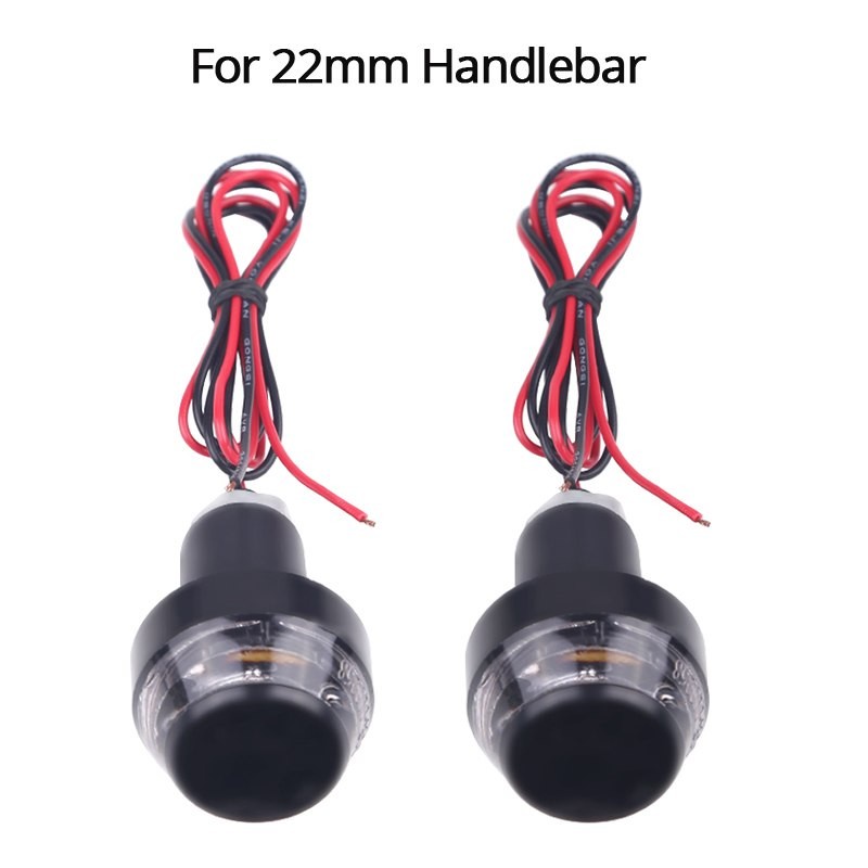 Lampu Sein LED Motor Turn Signal Indicator Blinker 22mm 2 PCS - Black