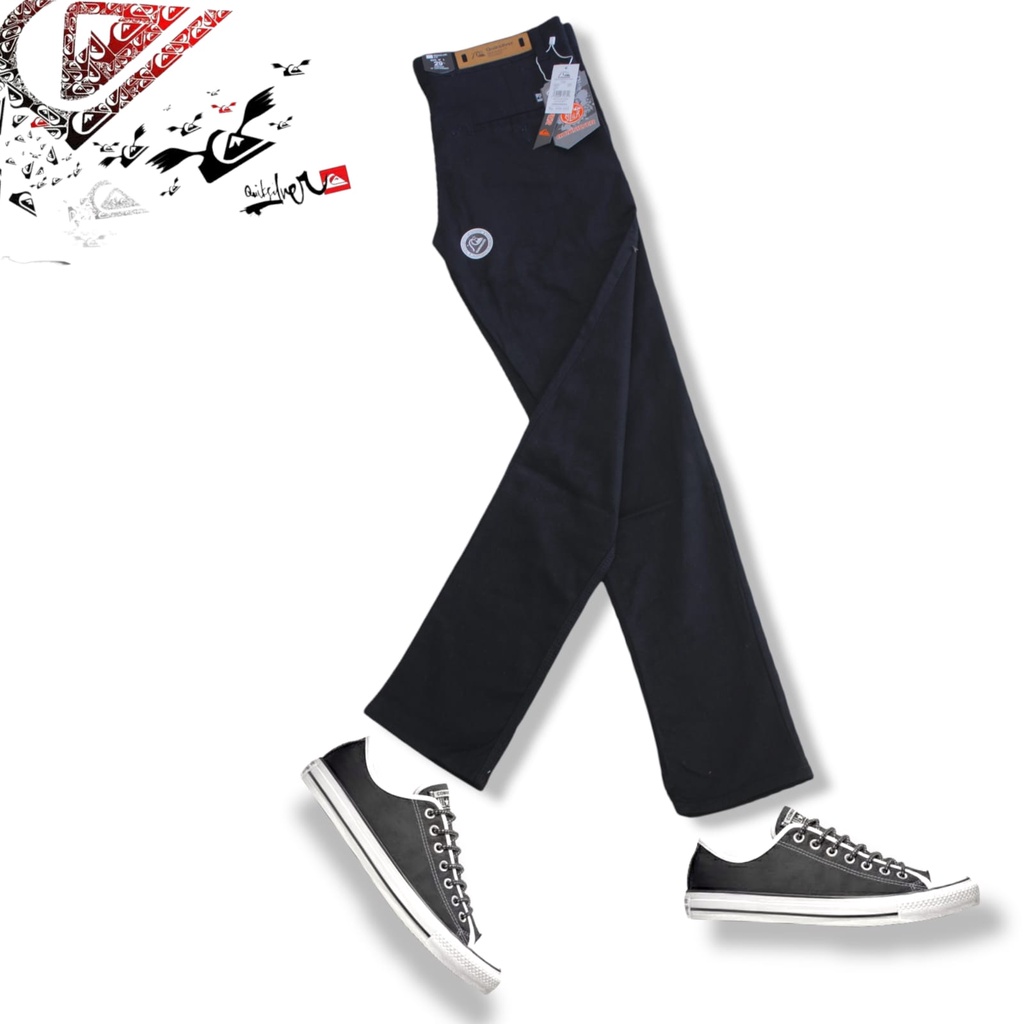 Celana Chino Pria Panjang Hitam Quicksilver