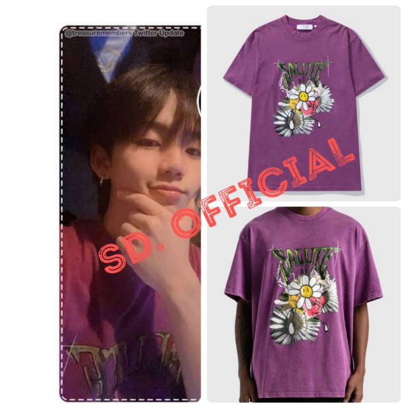 Kaos Tresure Hyunsuk Salute Academy Flower