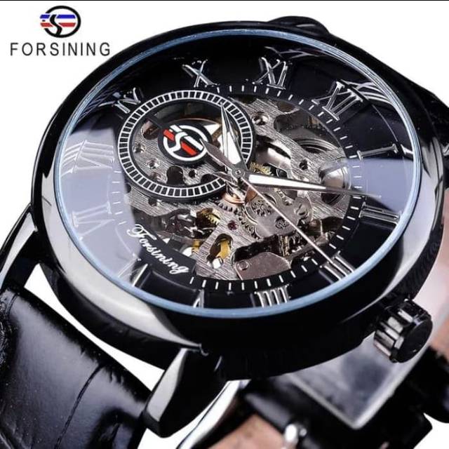 JAM TANGAN PRIA NEW MURAH TAPI BERKUALITAS.MEKANIK QUTOMATIC FORSINING GMT 838