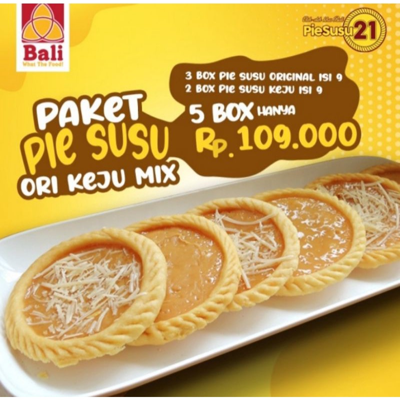 

Pie Susu 21 Bali Paket Pie Susu Original Keju Mix