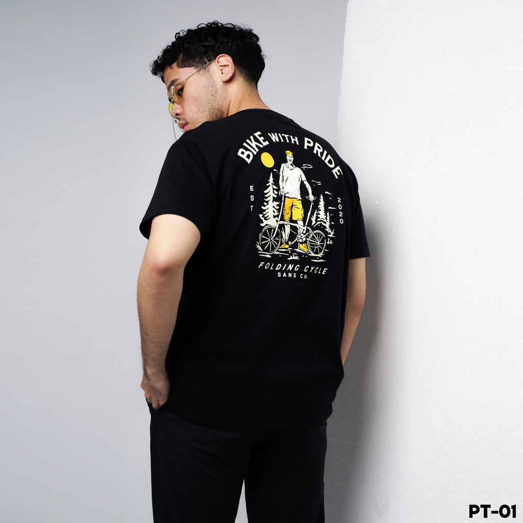 SANVANINA PT-01 Tee Shirt Bike With Pride Black