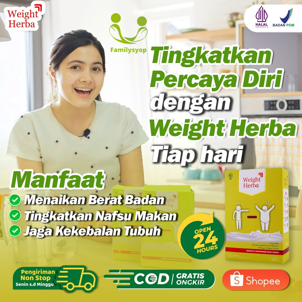 𝐃𝐈𝐒𝐓𝐑𝐈𝐁𝐔𝐓𝐎𝐑 Weight Herba Susu Gemuk Badan 100% Tingkatkan Nafsu Makan Berat Badan Ideal