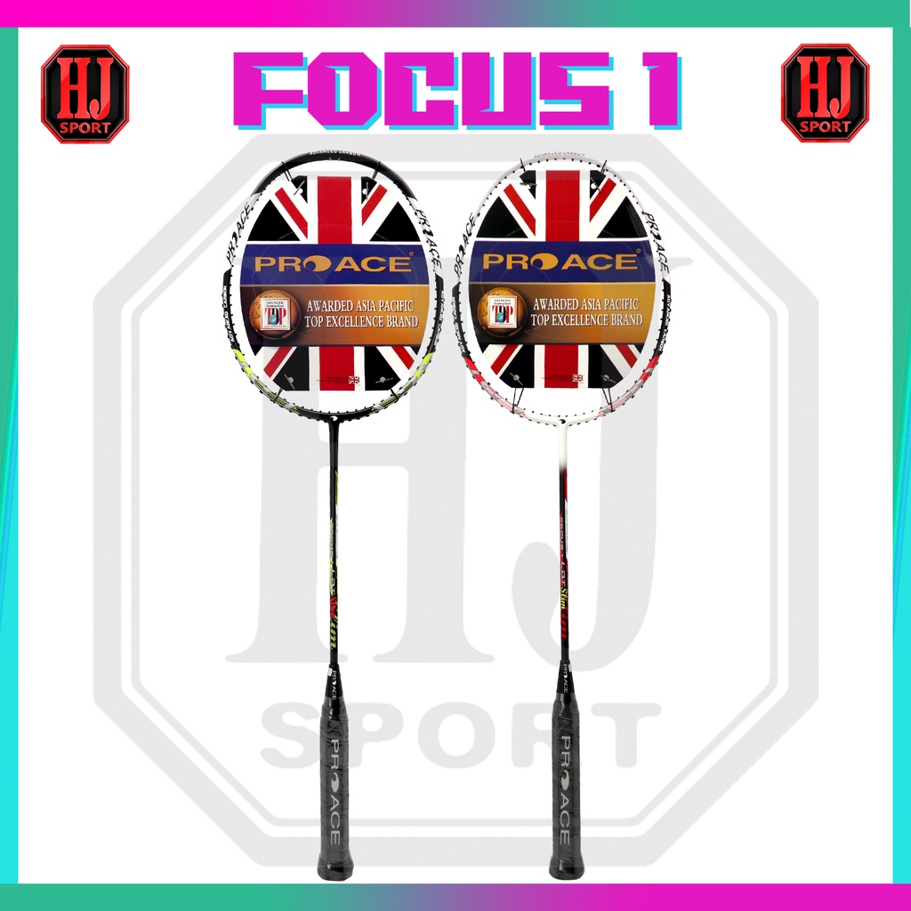 Raket Badminton Original Pro Ace Focus 1 Bonus Komplit