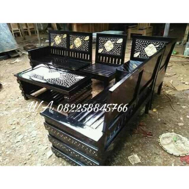 Meja Kursi Tamu Murah Bahan Dari Kayu Jati, Meja Tamu Kursi Sudut Robot Ukir Jepara