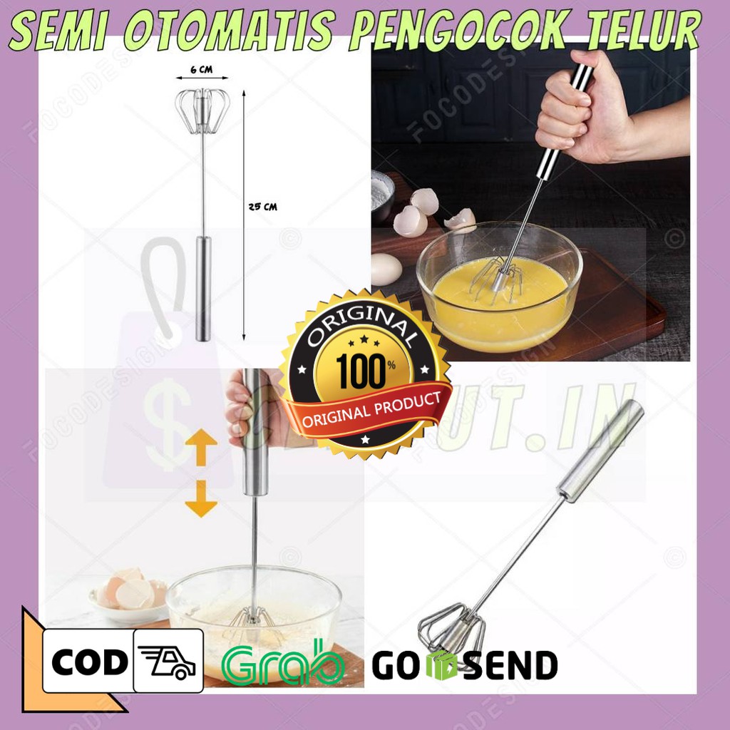 Premium Pengocok Telur / Better Beater/Pengocok telur manual stainless/ Semi otomatis pengocok telur