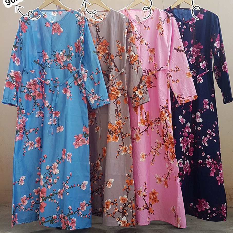 Gamis Citra Embos / Gamis Wanita Muslim / Gamis Syari Embos-Polkadot Toska