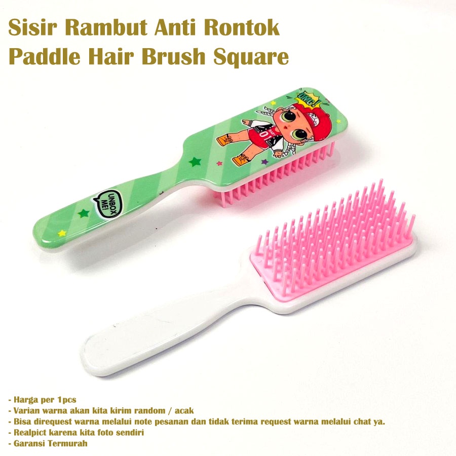 Sisir Rambut Anti Rontok - Paddle Hair Brush Square