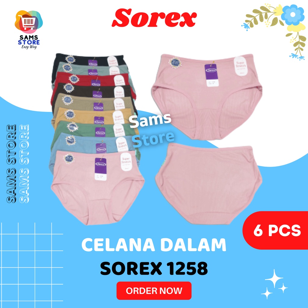 CD Sorex 1258 Mini Lusinan Celana Dalam Wanita Dewasa Sorek Isi 6 / Underwear Daleman Cewek Super St