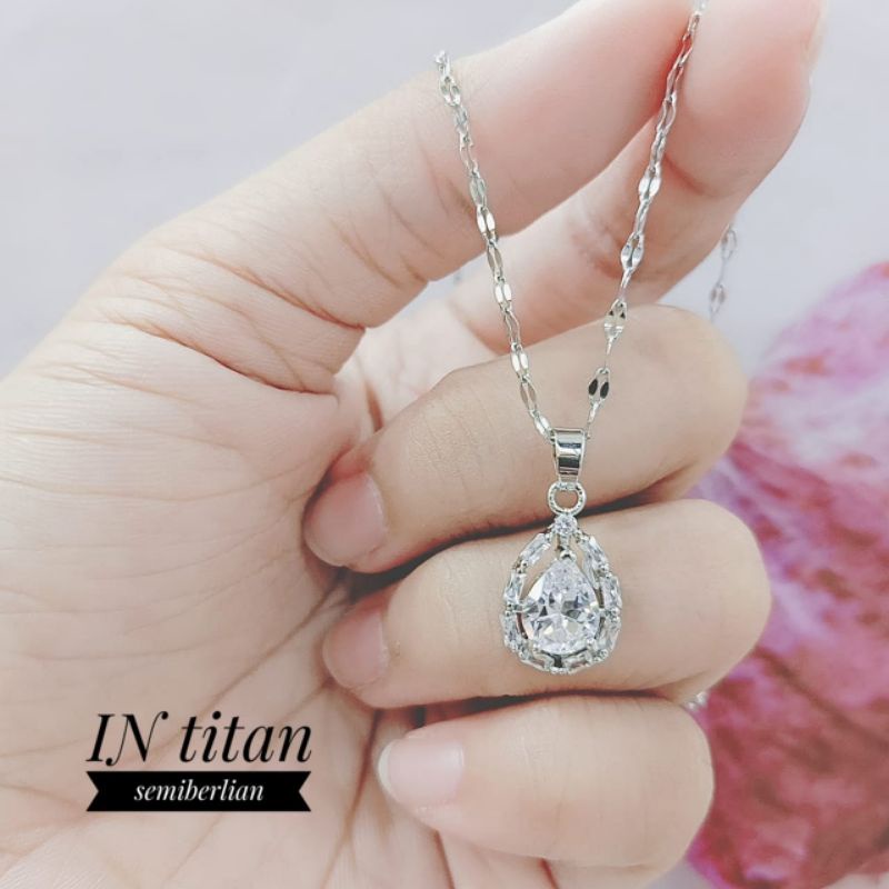 TiTanium kalung wanita AN6