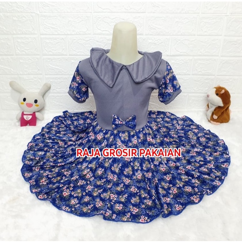 Baju Dress Kerah Anak Usia 1-7 Tahun / Dress Anak Murah Meriah Tangan Pertama