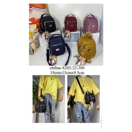 Tas Selempang Chibao Wanita Import Original Kanvas 8202K