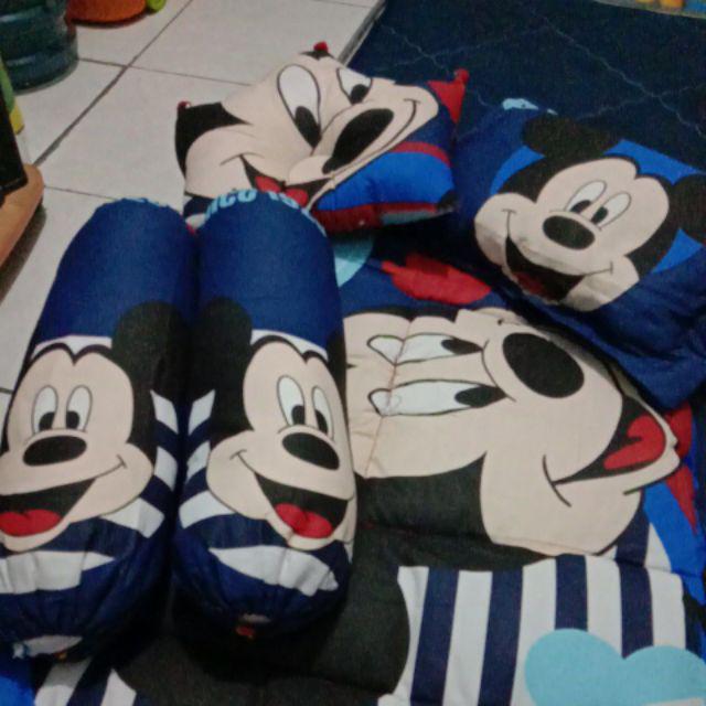 Baby Bedset Bedcover Bantal Crown Guling Motif Selimut Lucu Alas Tidur