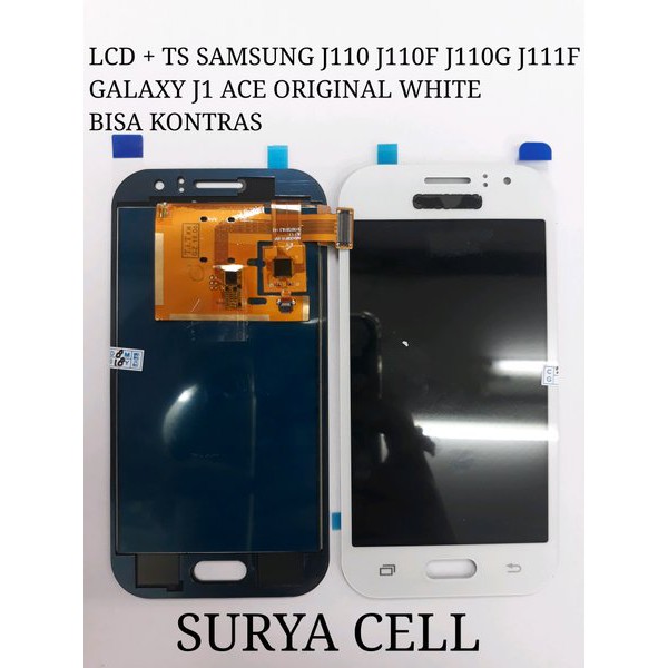 LCD TOUCHSCREEN SAMSUNG J110 J1110F J110H J110G J111F GALAXY J1 ACE ORIGINAL WHITE BISA KONTRAS