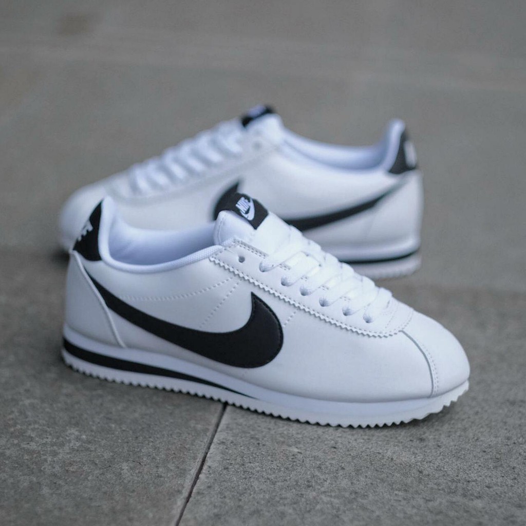 NIKE CORTEZ CLASSIC LEATHER WHITE BLACK Original
