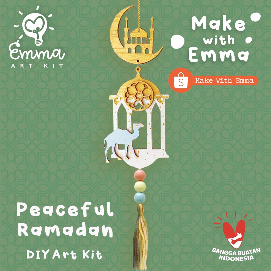 

RAMADAN / IDUL FITRI Ornament Art Kit w/ paint & brush by Emma Art Kit