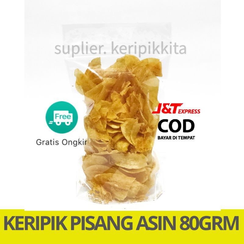 cemilan keripik pisang asin | kekinian | makanan ringan | jajanan | snack | banana chip | kita pisang slm.