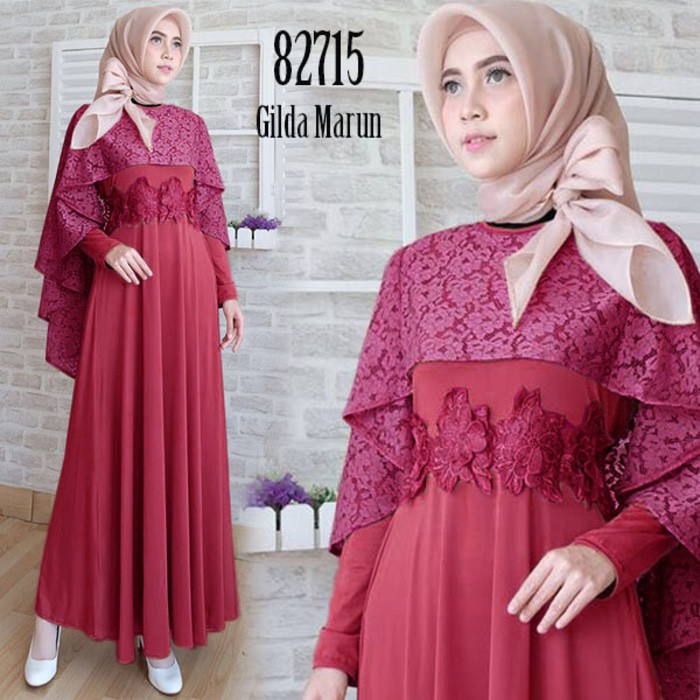 BUSANA FAVORITE FILDA CAPE BRUKAT TILE