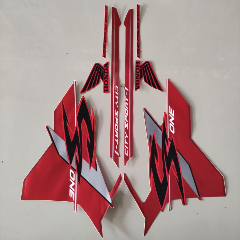 Striping honda cs1 cs one csone cs 1 stiker lis body motor berkualitas warna merah