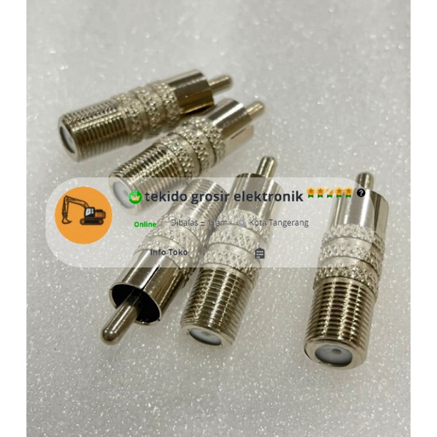 Soket / cover / konektor f 5c to jc rca male