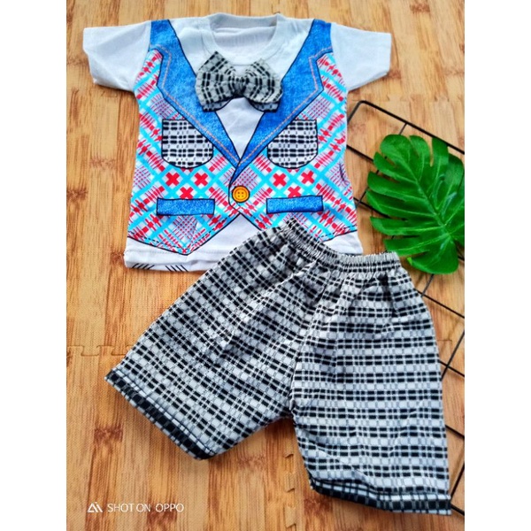 KOREAN STYLISH TUXEDO 0-18 Bulan baby baju pesta setelan jas anak bayi tuxedo kondangan SET TOPI / Baju Bayi Setelan Oblong Anak Laki Laki 3 - 18 bulan SNI / setelan baju bayi cowok tuxedo