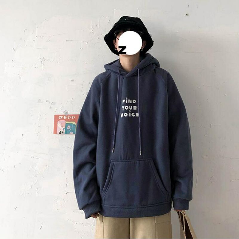 S - XXXXXL(6XL) Hoodie FIND YOUR VOICE Jaket Fleece Oversize Harajuku BIGSIZE Unisex Korean Style Jaketin aja