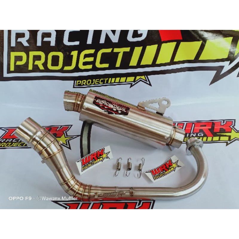 KNALPOT BLACK DEVIL ( INLET 38MM & 50MM ).Buat Nmax,Aerox,Vario,PCX,Beat,Mio,Scoope,Fino,Xeon,dll-2