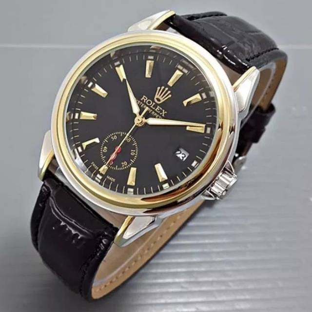 Jam Tangan Rolex R4322 Crono Automatic Tali Kulit - Jam Tangan Pria Tali Kulit - Rolex Automatic