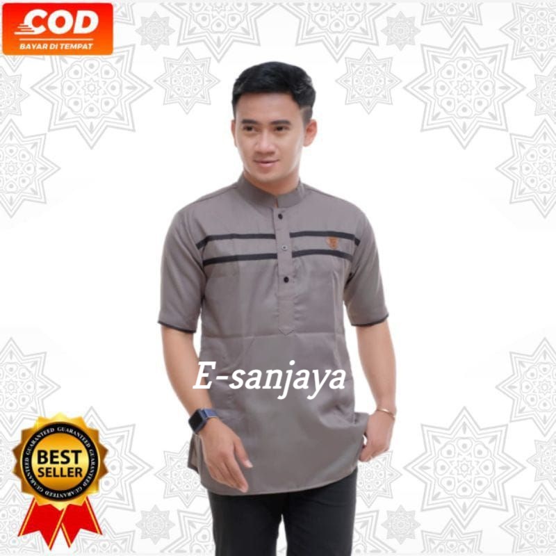 (XR) koko kurta dewasa bahan premium terbaru lengan pendek fashion muslim