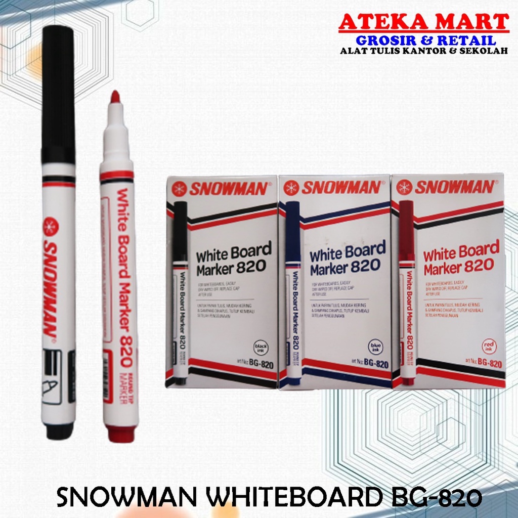 

[BOX/12PCS] SNOWMAN WHITEBOARD MARKER BG-820