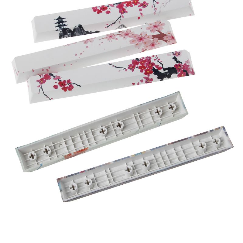 Btsg Keyboard Mekanik PBT 6.25U Spacebar Keycap Cherry Profile Dye-Subbed Untuk Kunci