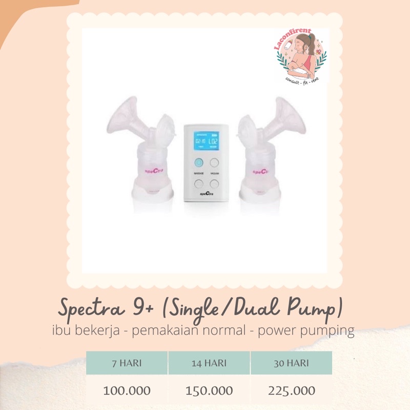 Sewa POMPA ASI Spectra 9+ 9 Plus (Kirim dari Bandung)