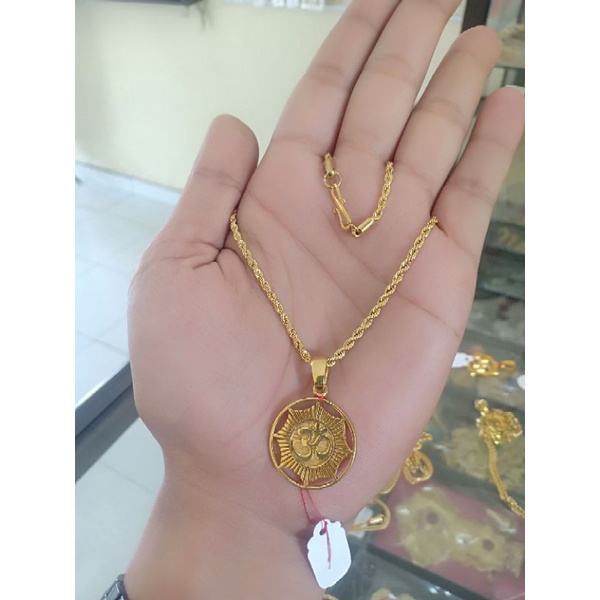 kalung titanium omkara,ongkara,swastika