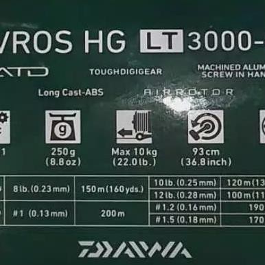 Reel Daiwa Revros Hg Lt 3000 Cxh