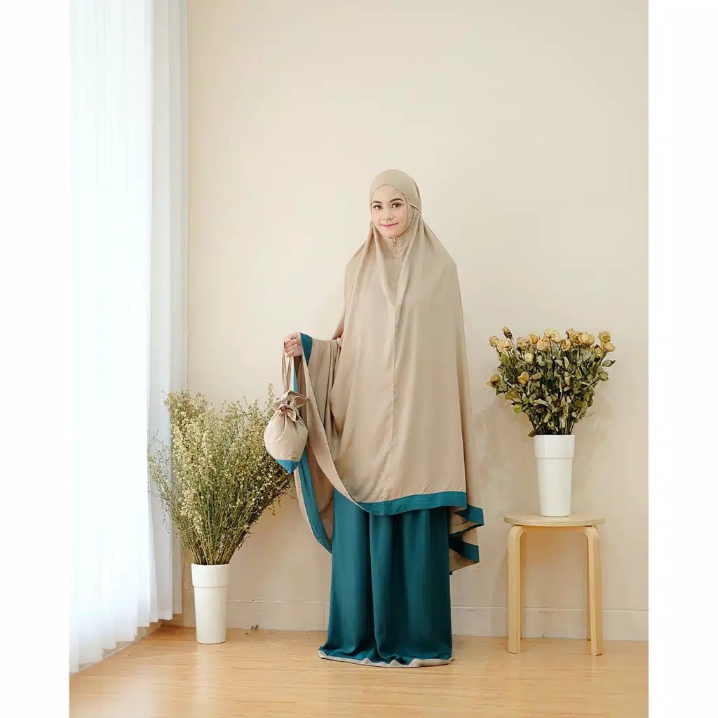 MUKENA SALWA KOMBINASI TAZBIYA MUKENA DEWASA MIKRO