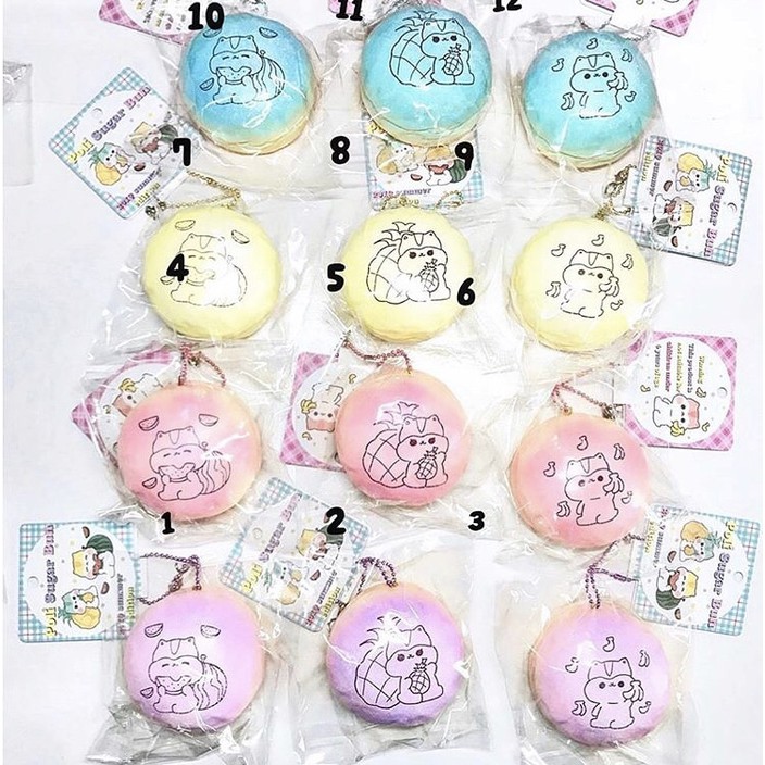 SQUISHY LICENSED KARAKTER fruity poli sugar bun by popular boxes (ORI)