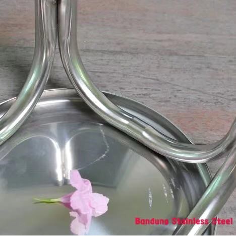 Bangku pendek kecil Kursi stainless baso bulat stainless steel 25cm 30cm murah jojodog