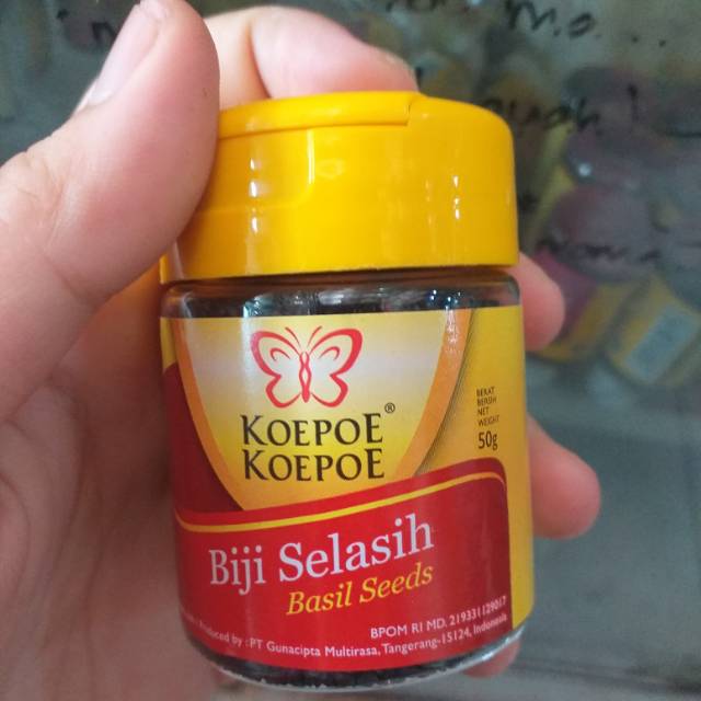 

Biji Selasih (Basil Seeds) Merk Kopoe Kopoe 50 gr